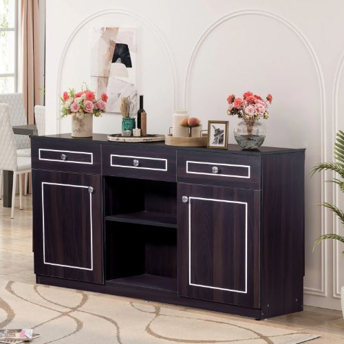 P22-5.jpg Wooden Dining Side Board – Elegant Storage Unit - Image 1