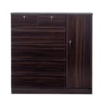 Modern Wooden Wardrobe – Compact Design with LB Finish - Image 2