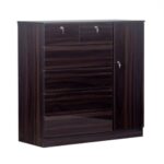 Modern Wooden Wardrobe – Compact Design with LB Finish - Image 4