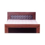 Wooden Bed – Model BDDT104LB, Antique & Raxin Black Finish (Mattress Size: 78x60 inches) - Image 4