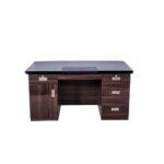 Executive Table with Drawer Unit – Model TMOT104LB, Prome Teak & China Finish - Image 3