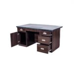 Executive Table with Drawer Unit – Model TMOT104LB, Prome Teak & China Finish - Image 2