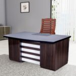 Executive Table with Drawer Unit – Model TMOT104LB, Prome Teak & China Finish