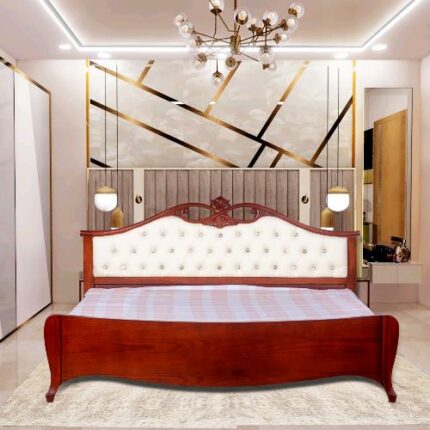 King Size Bed – Model BDDT101WD, Lacquer Finish