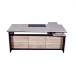 Chief Executive Table with Side Rack – Model TMOT102LB, Habana & China Finish - Image 4