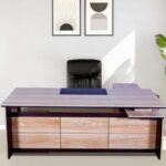 Chief Executive Table with Side Rack – Model TMOT102LB, Habana & China Finish